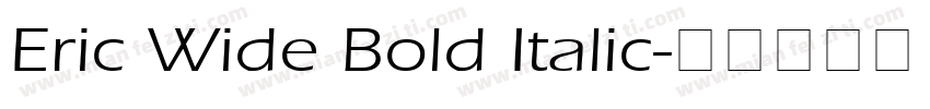 Eric Wide Bold Italic字体转换